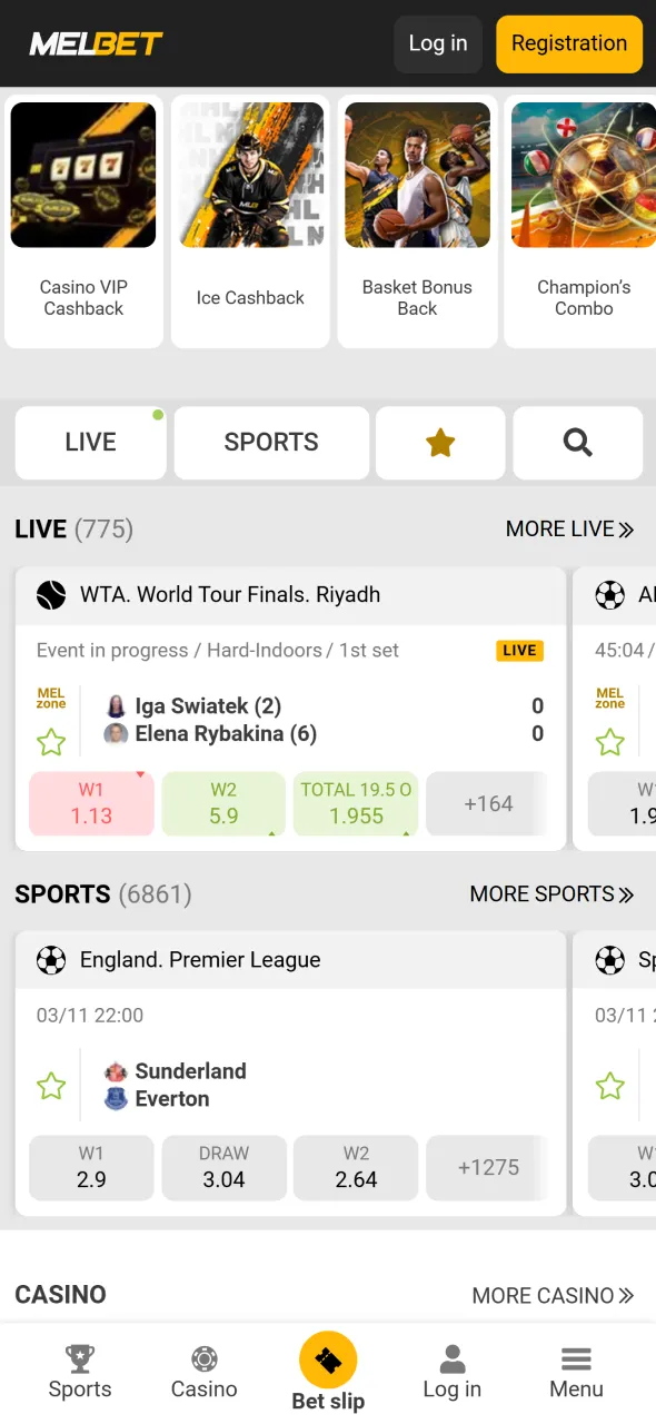 Visit the Melbet website to get the official mobile app.