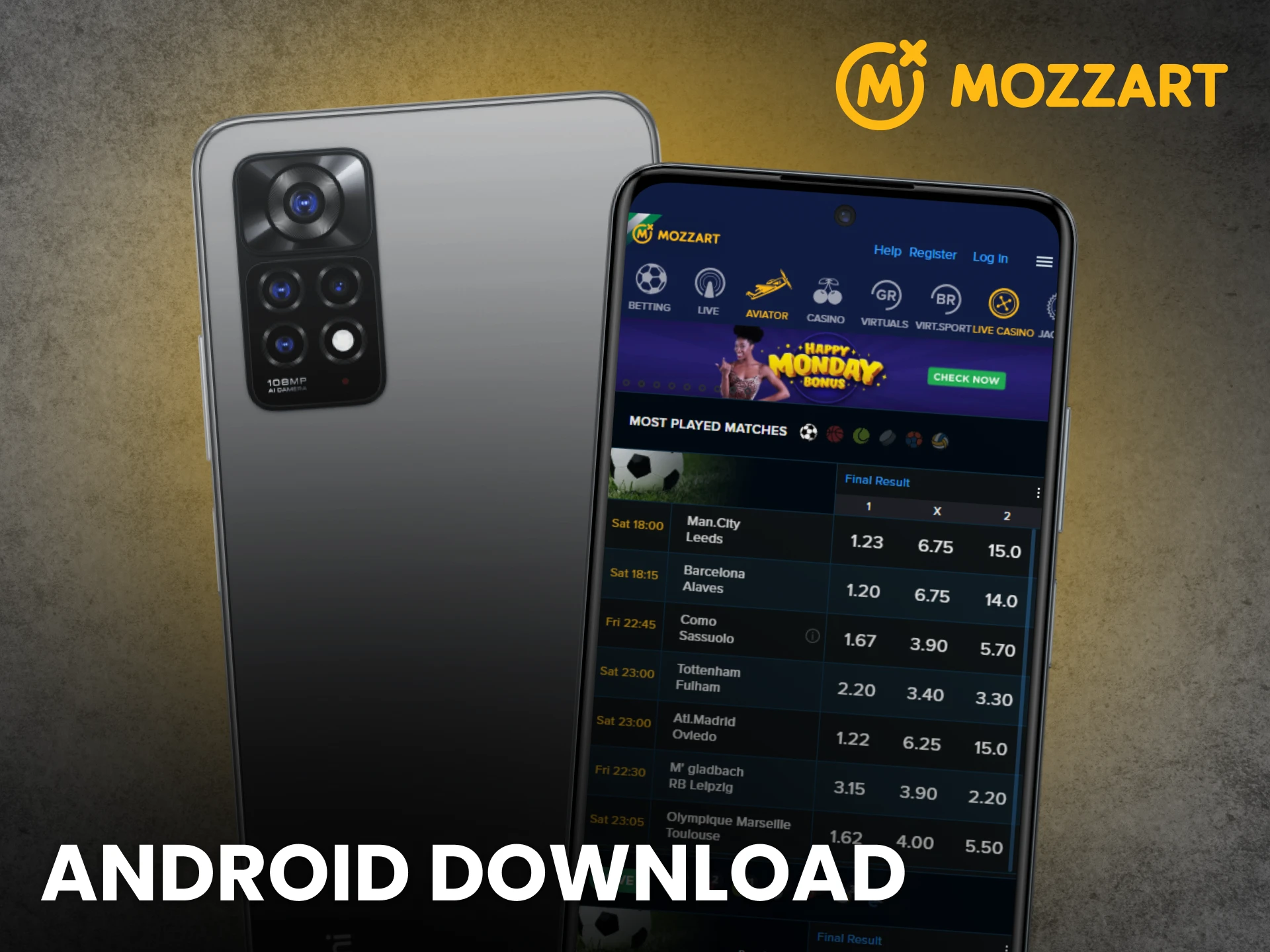 Download the MozzartBet Android version for smooth mobile betting.