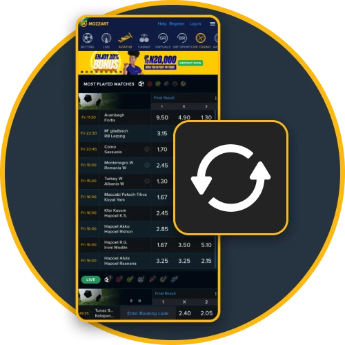 MozzartBet delivers regular app updates for a seamless experience.