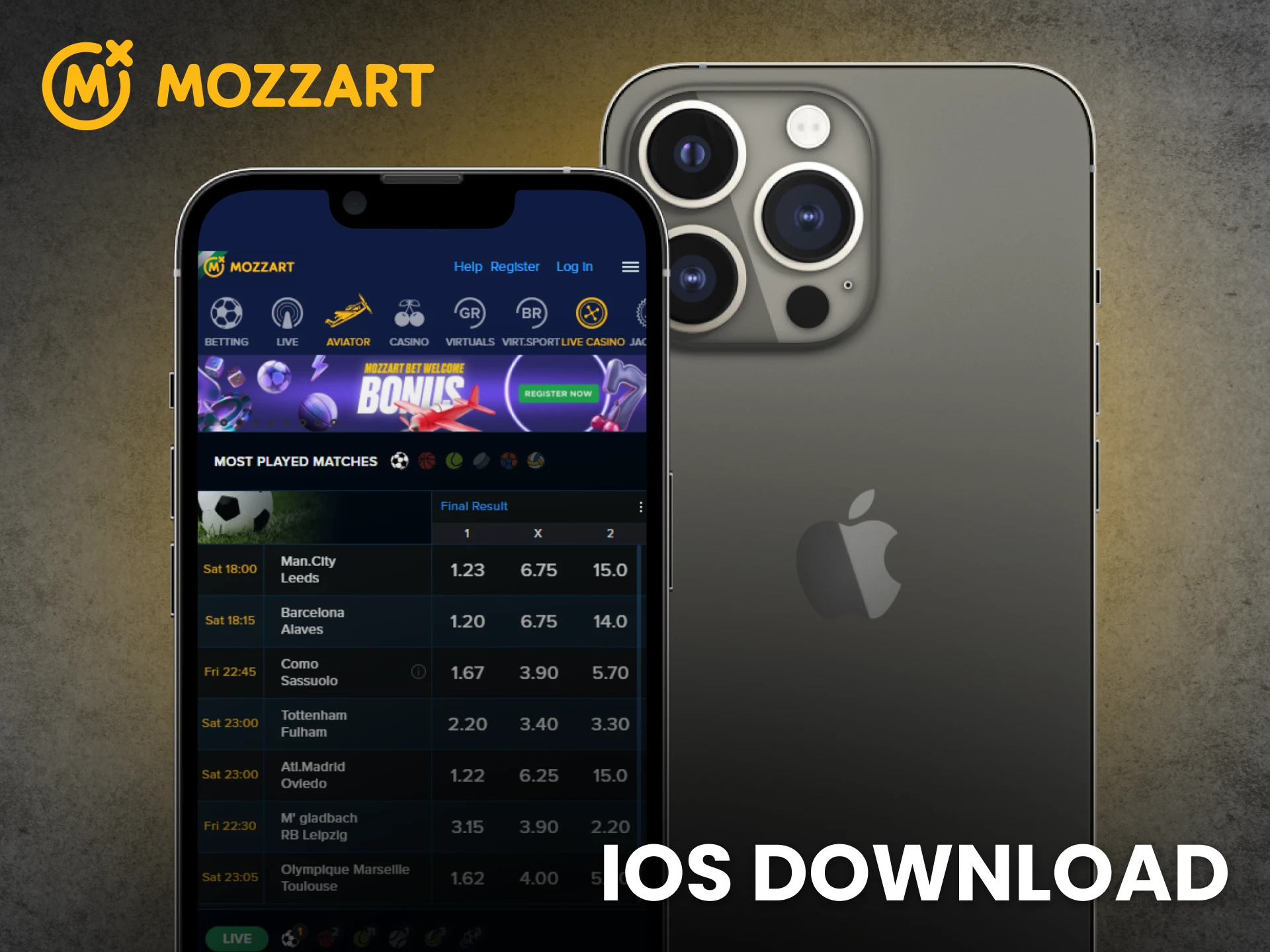 Install the MozzartBet iOS app for fast and stable performance.