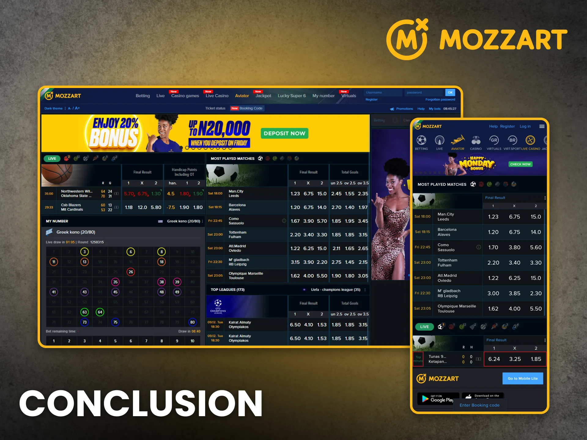 MozzartBet offers a complete betting experience from start to finish.
