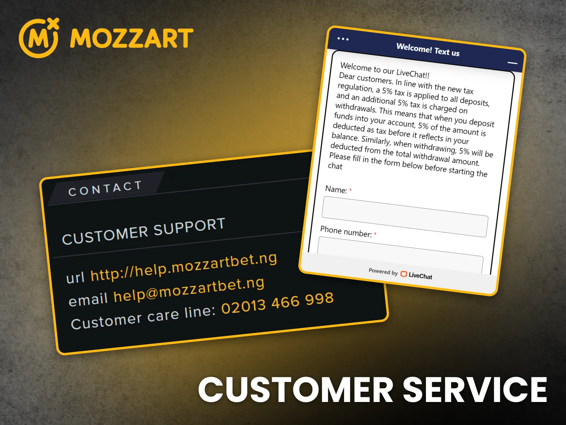 MozzartBet delivers dedicated customer service for quick help.