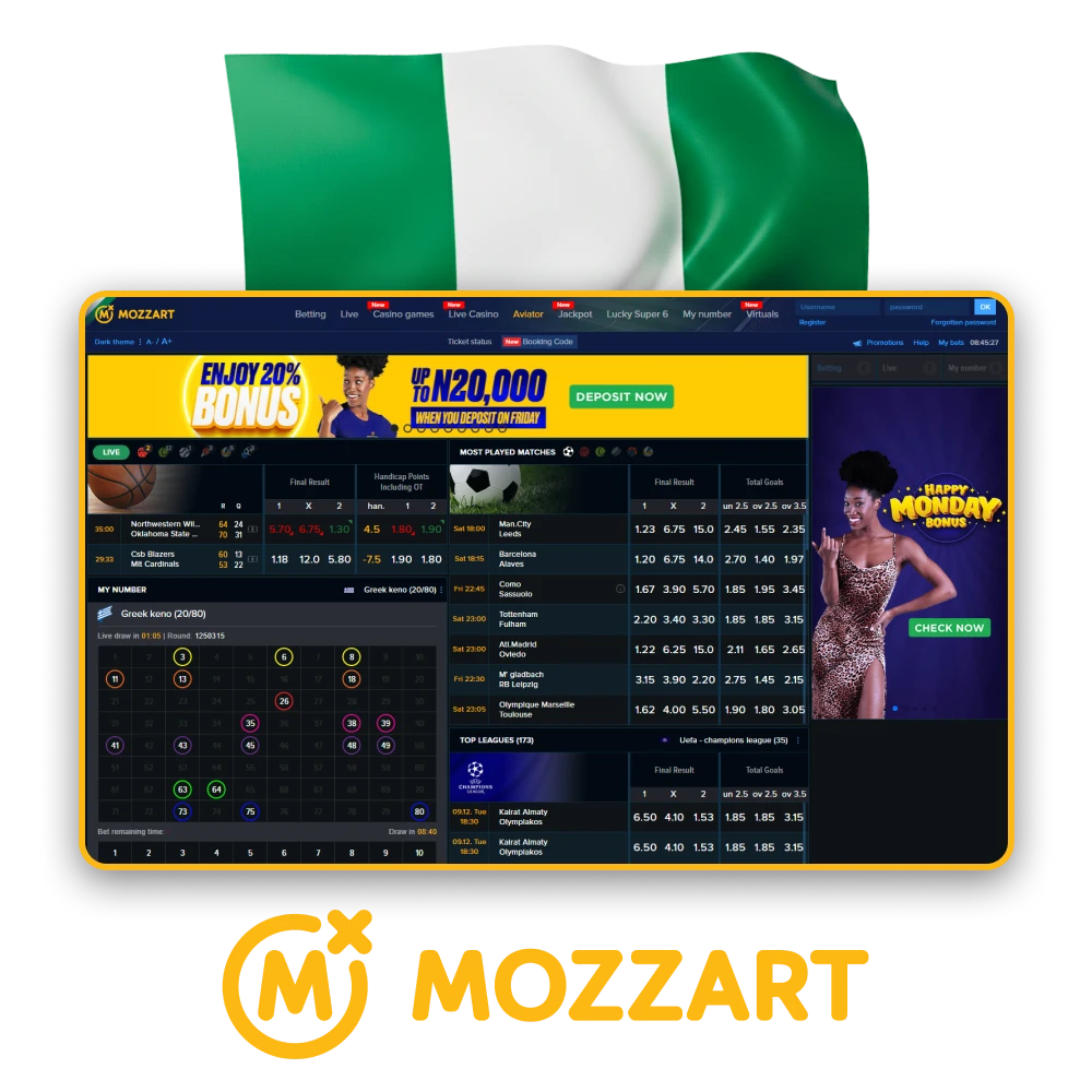 MozzartBet Nigeria offers an exciting betting experience for local users.