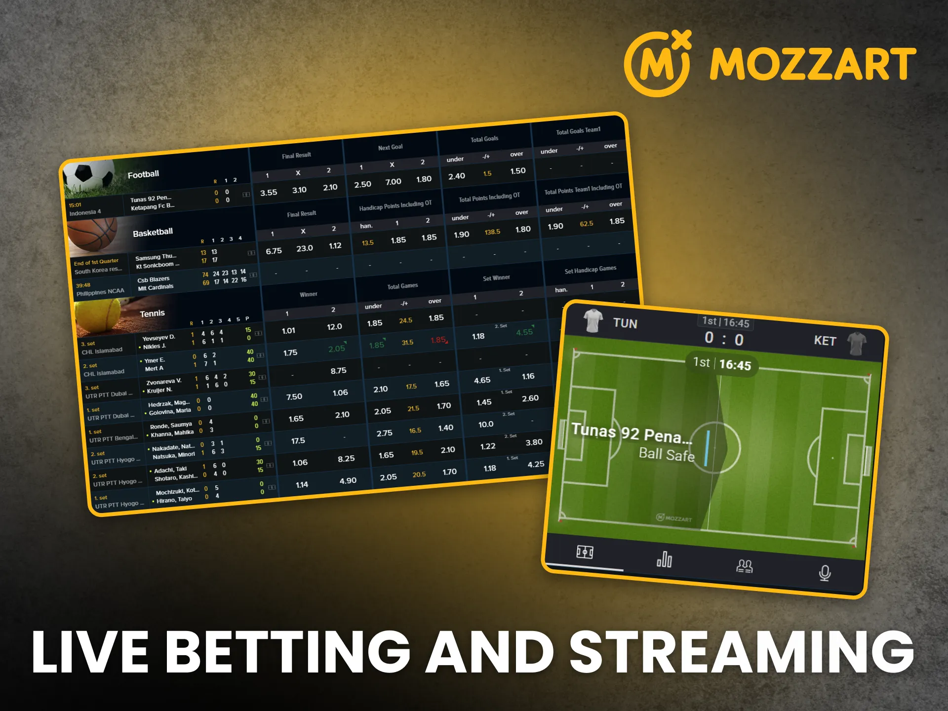 MozzartBet Nigeria brings live betting and streaming together.