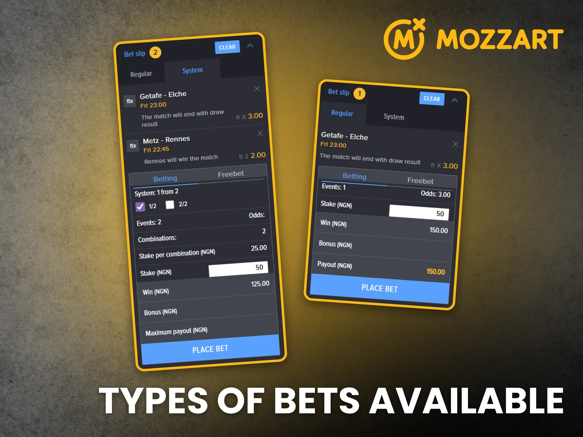 Discover diverse betting types available on MozzartBet.