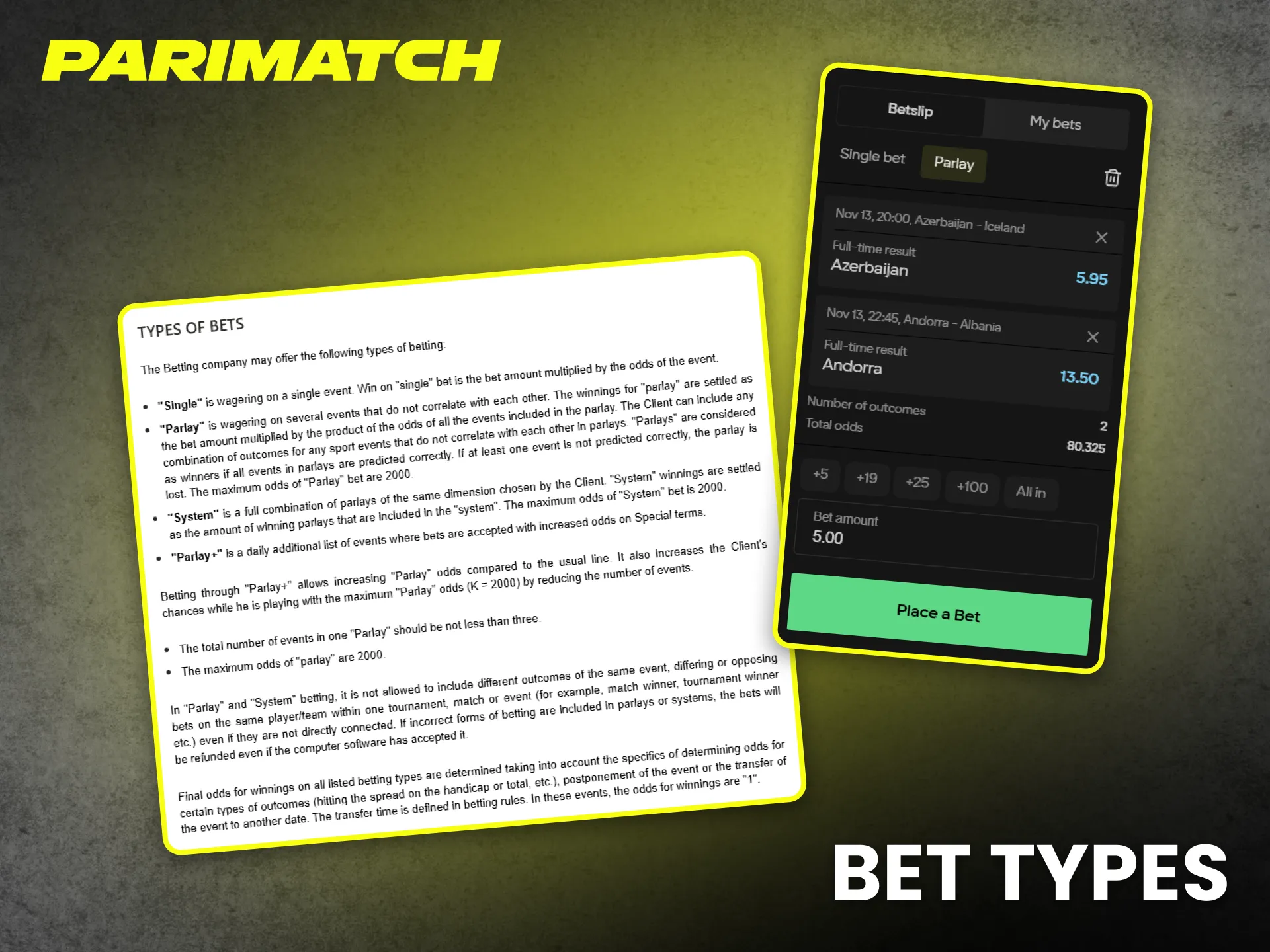 Enjoy diverse wager types across all sports on Parimatch Nigeria.