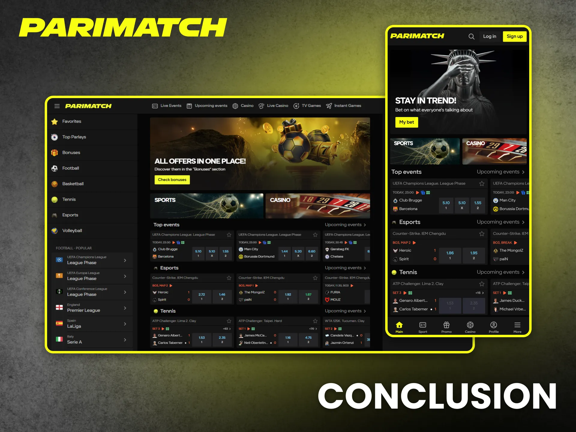 Parimatch Nigeria continues to lead the online betting market confidently.