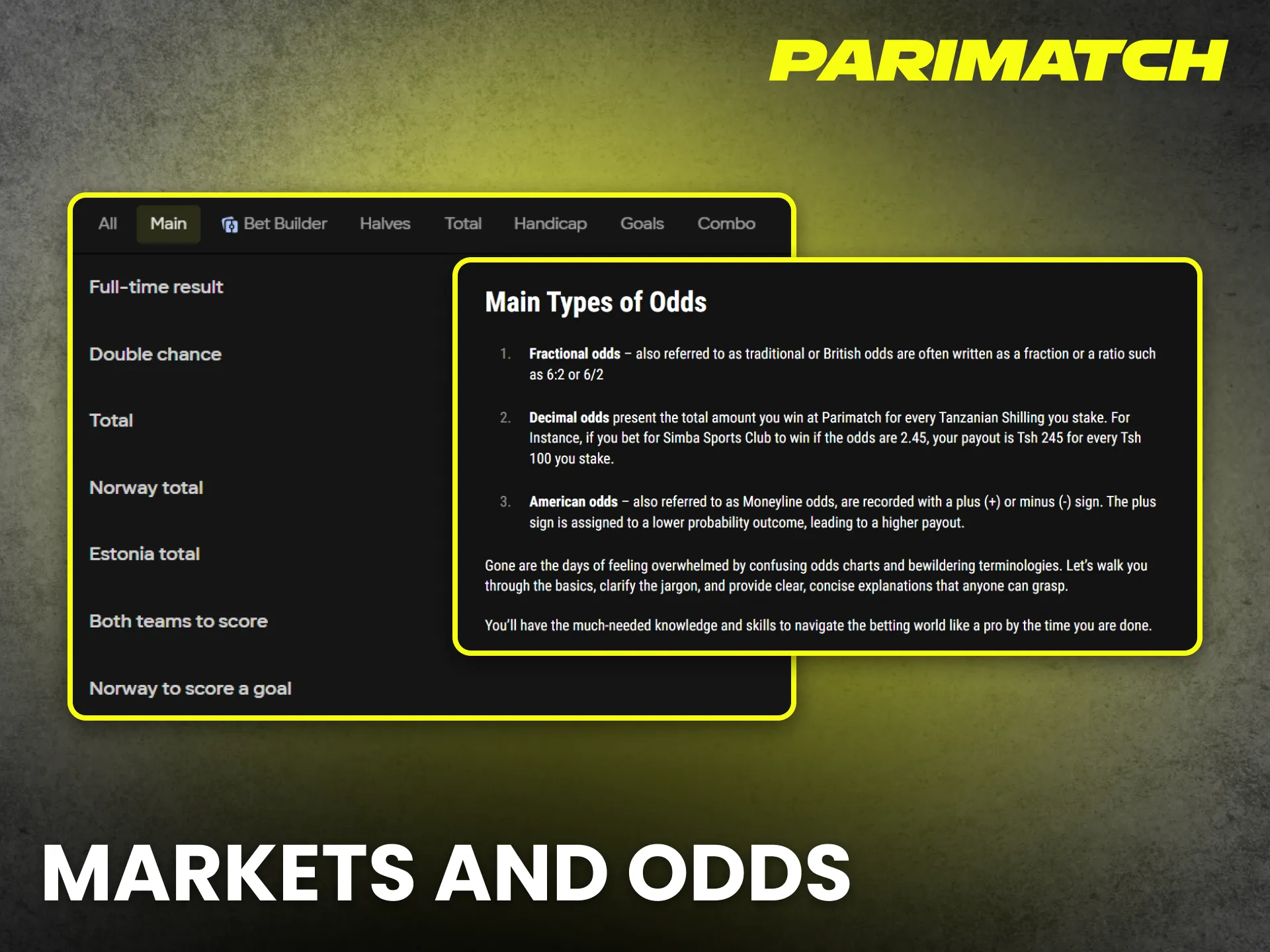 Track accurate betting markets and odds at Parimatch Nigeria.