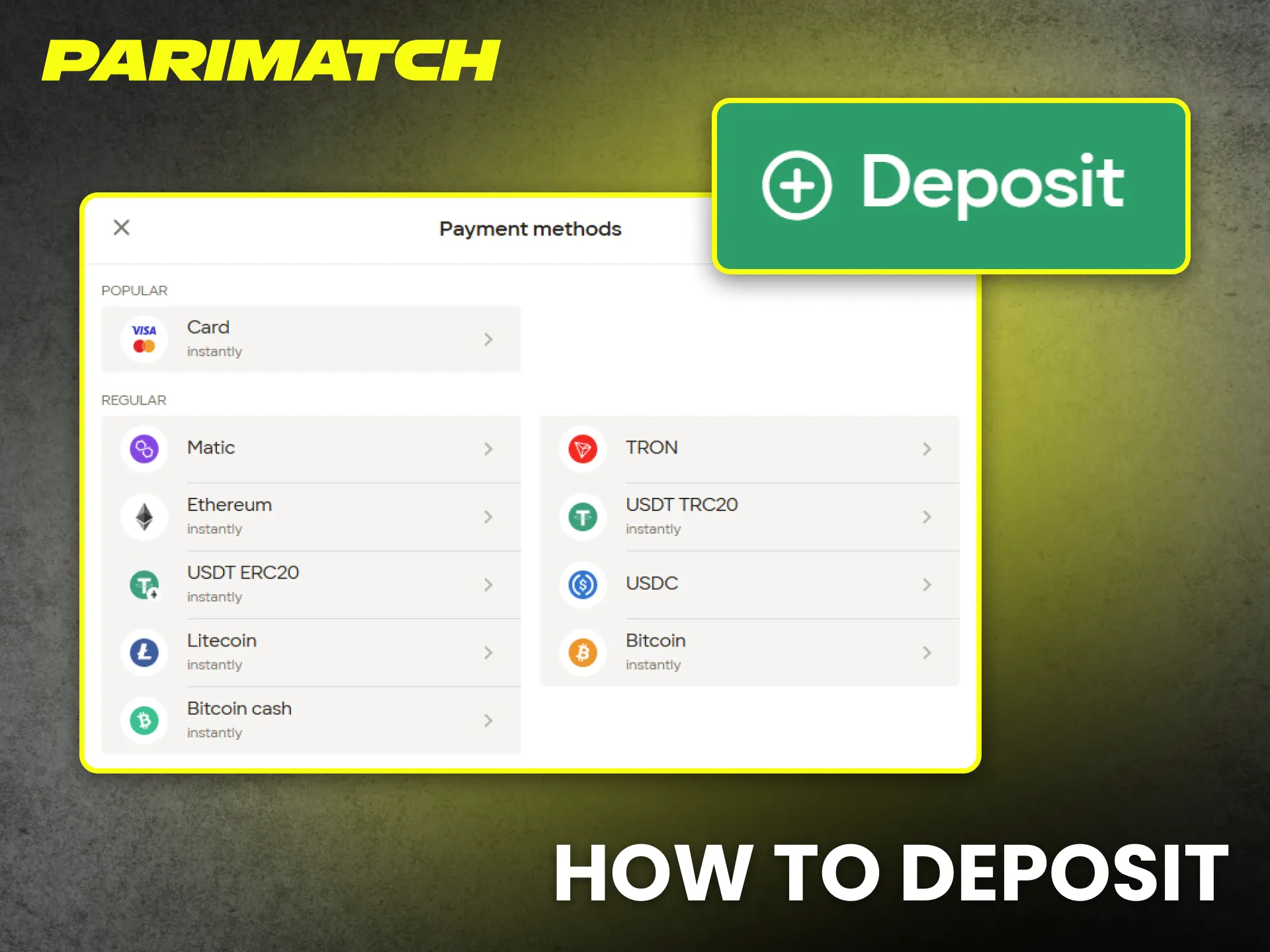 Deposit funds quickly through multiple payment options at Parimatch Nigeria.