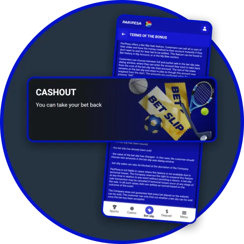 Paripesa app offers cash out so winnings can be secured early.