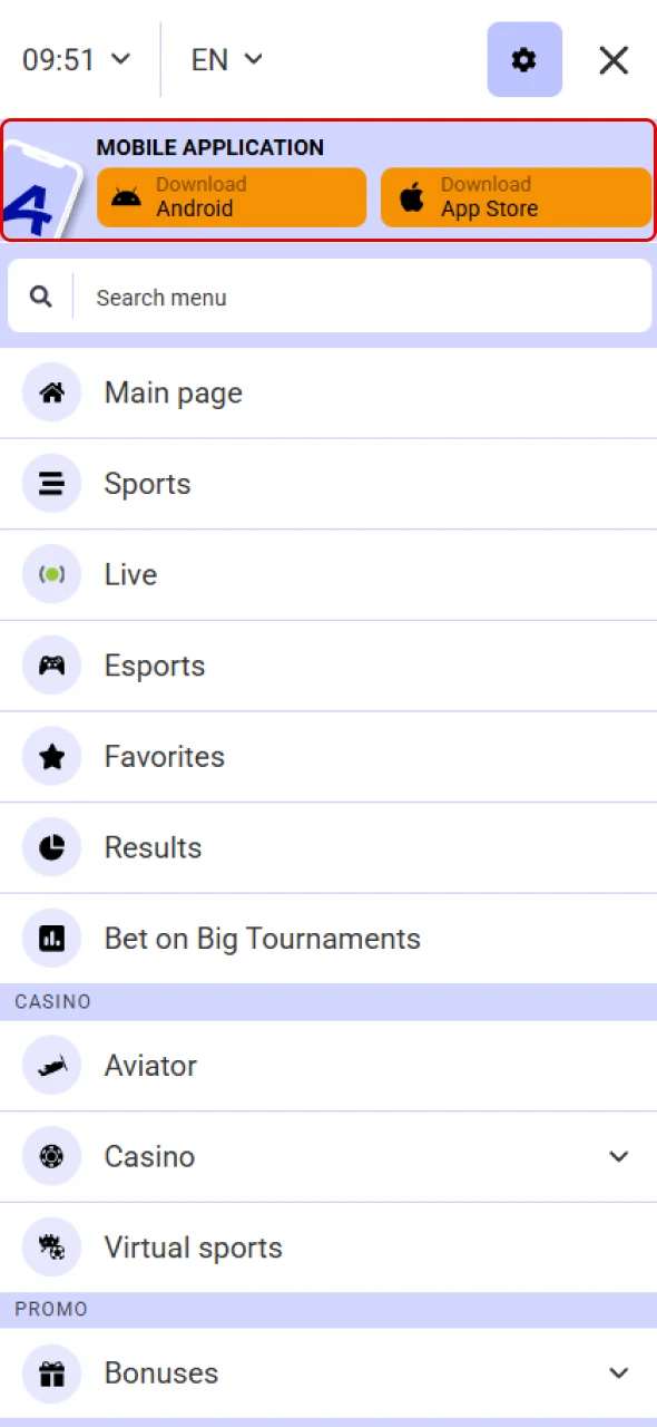 Download the APK file onto your device to get the Paripesa application.