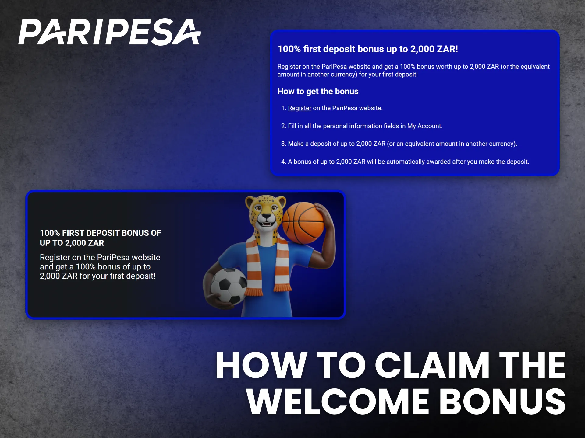 South Africa bettors can secure the Paripesa welcome bonus easily.
