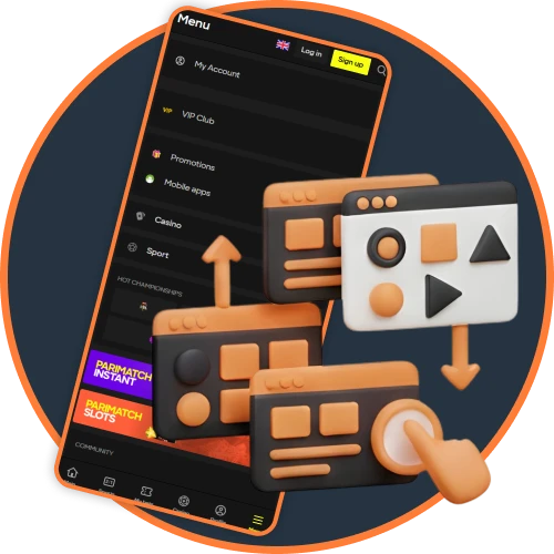 Experience a better interface in the betting app.