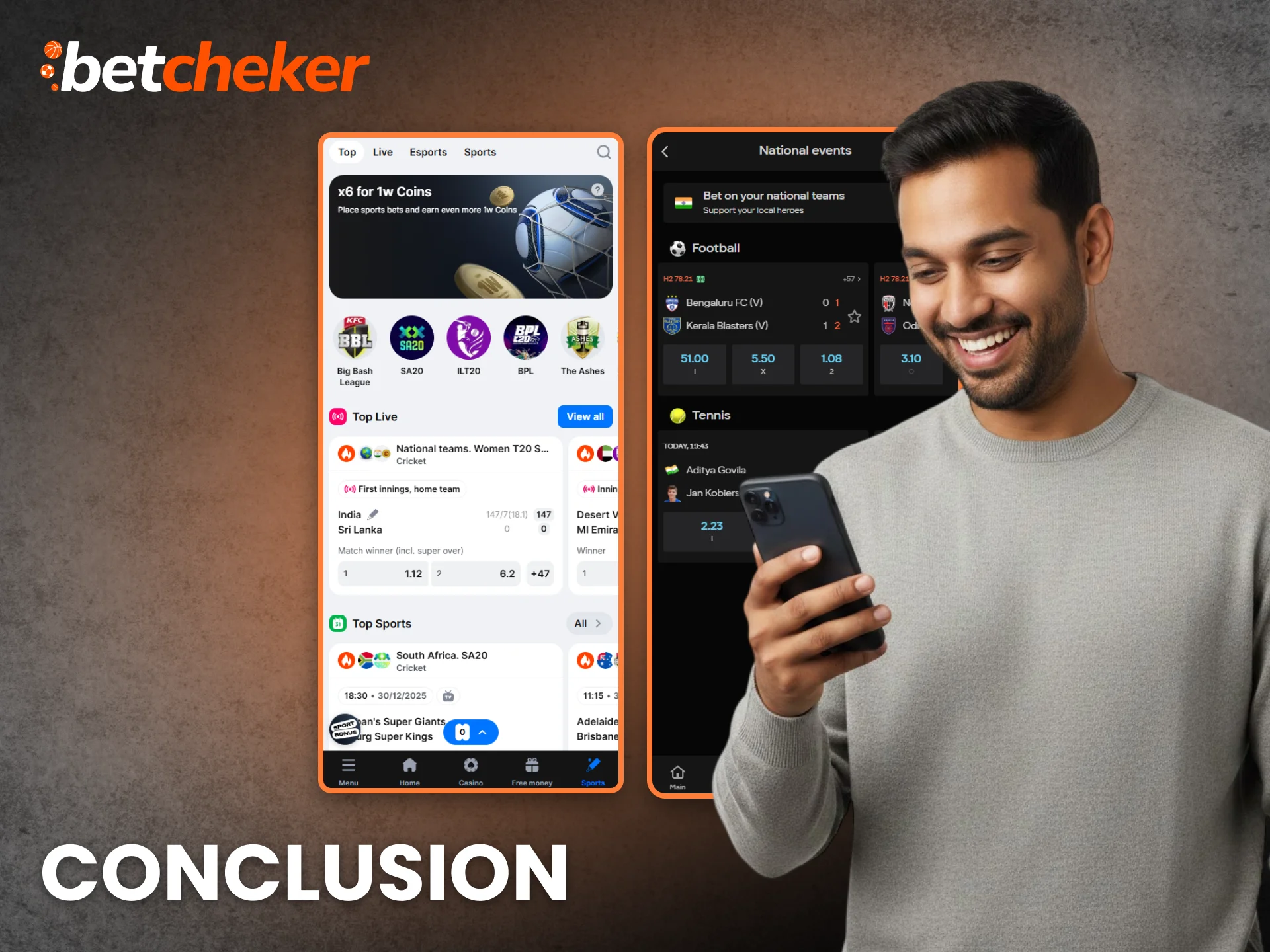 Read the conclusion about the best apps for Indian players.