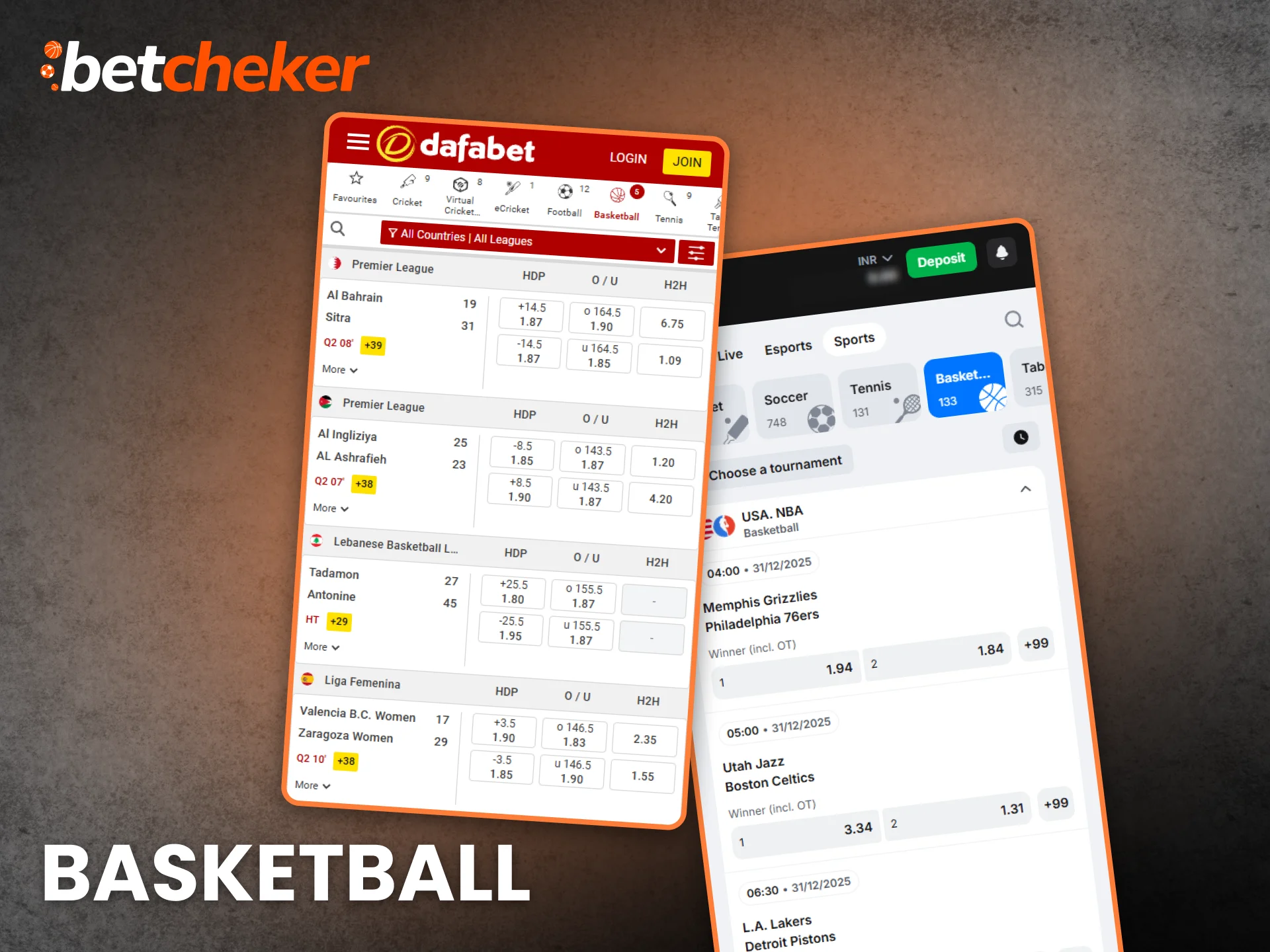 Enjoy basketball betting on the mobile apps.