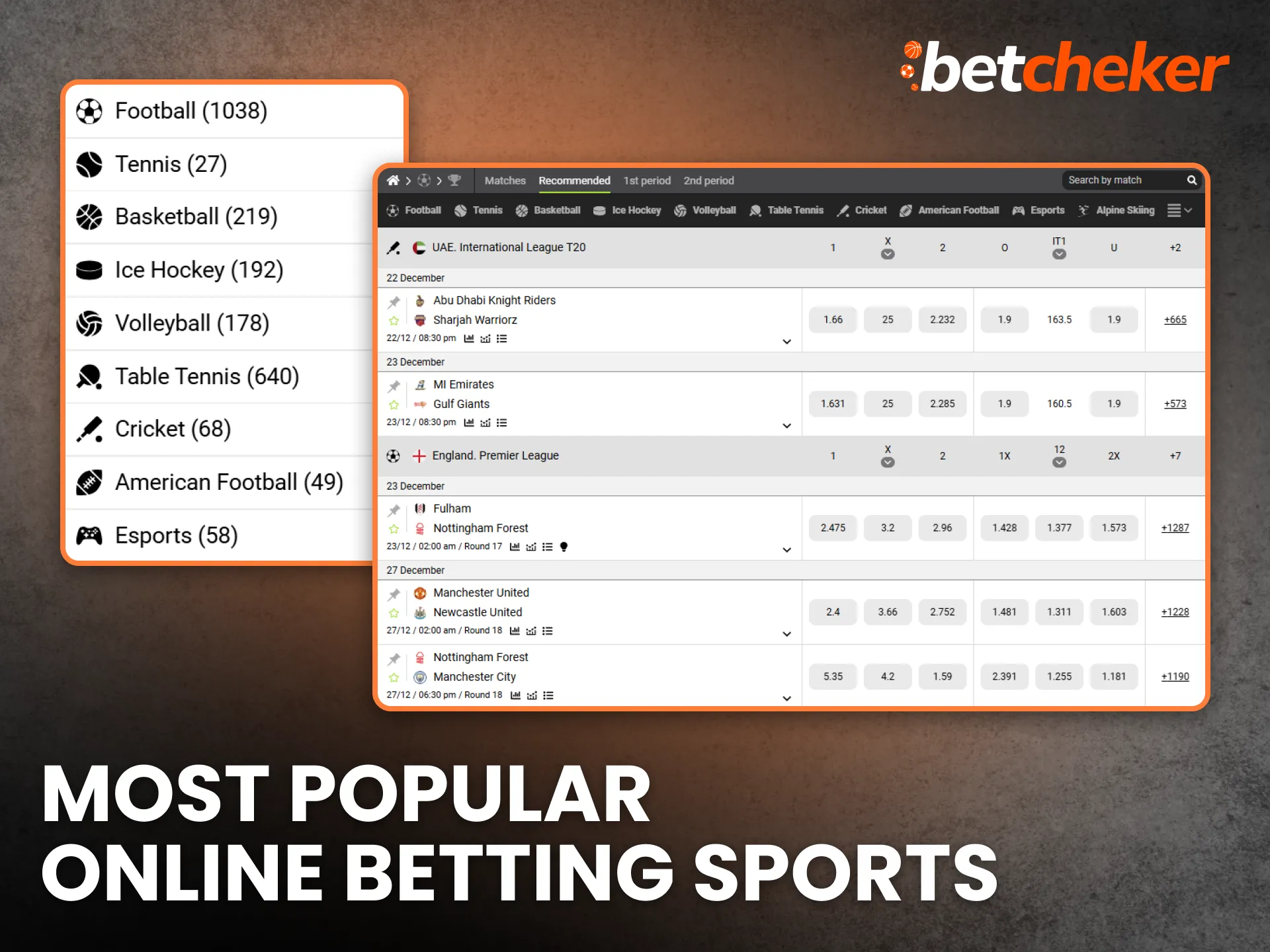Popular online betting sports define trends across betting sites.