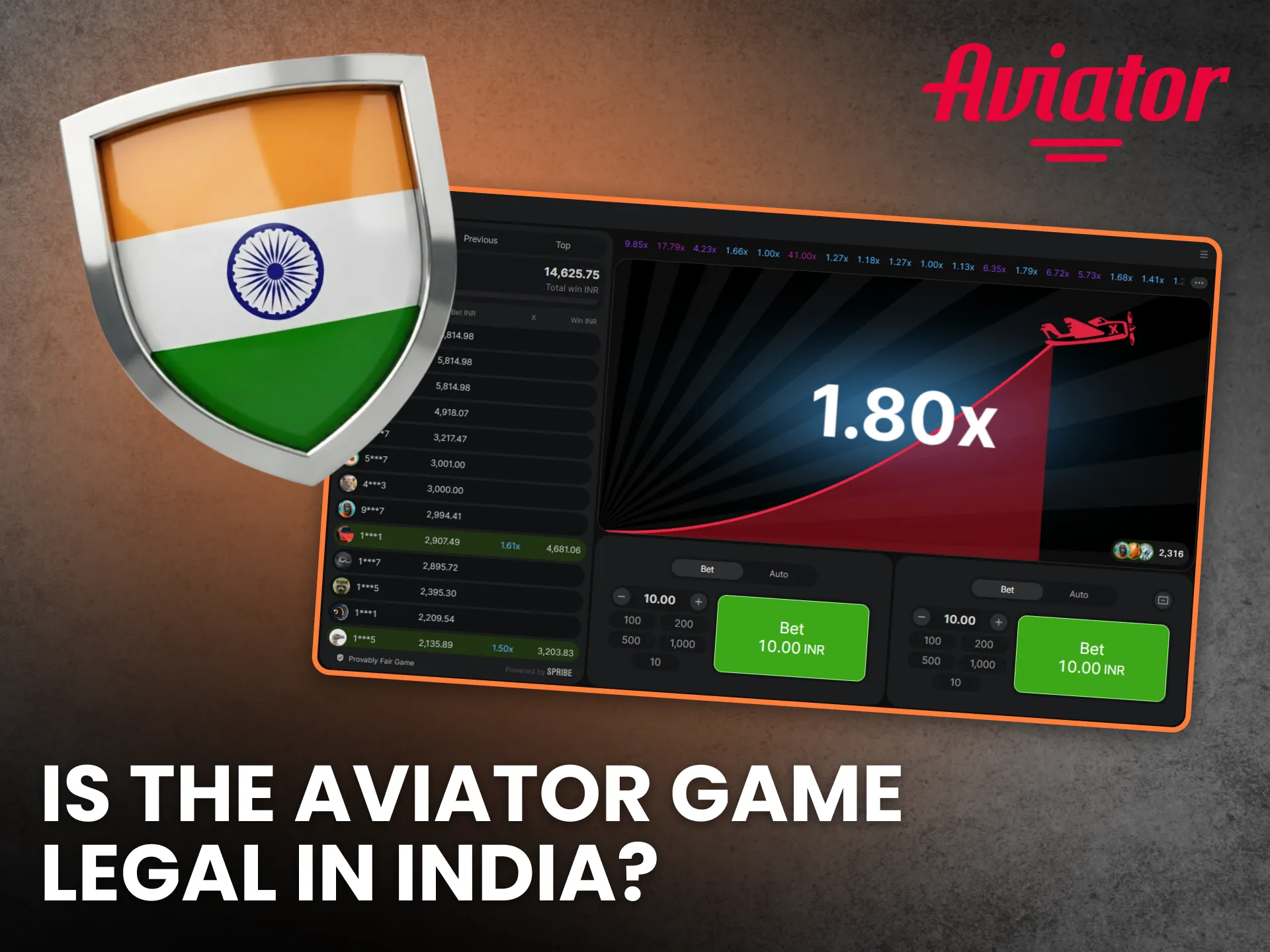 Check whether playing the Aviator game is legal in India.
