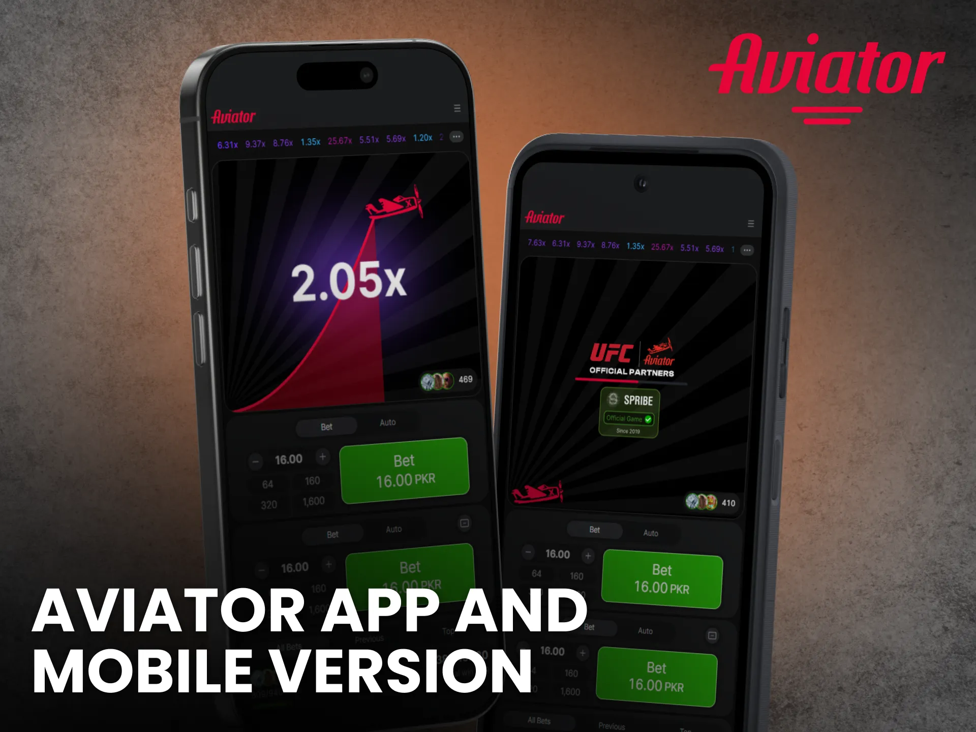 Play Aviator on the app and mobile version for Android and iOS.