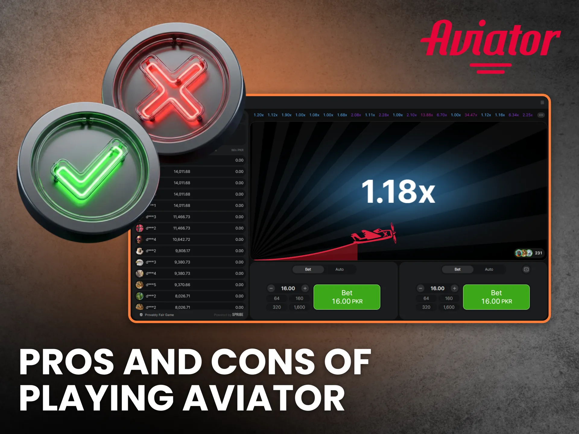 Compare key pros and cons before playing Aviator in Pakistan.