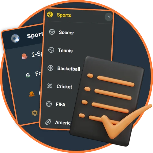Scan through all betting markets provided in the app.