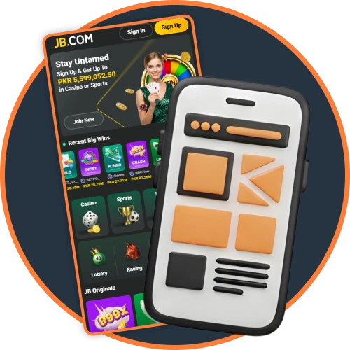 Inspect the visual style and look of the betting app.