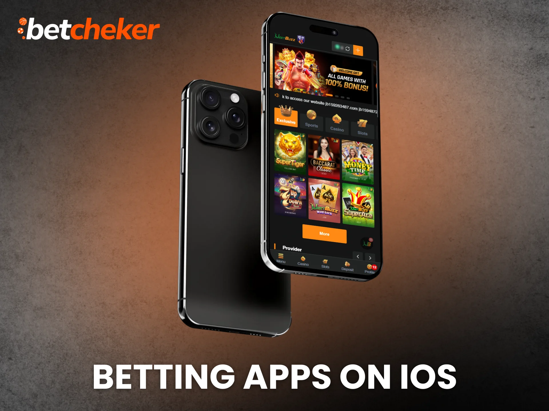 Install the official iOS casino apps on your iPhone.