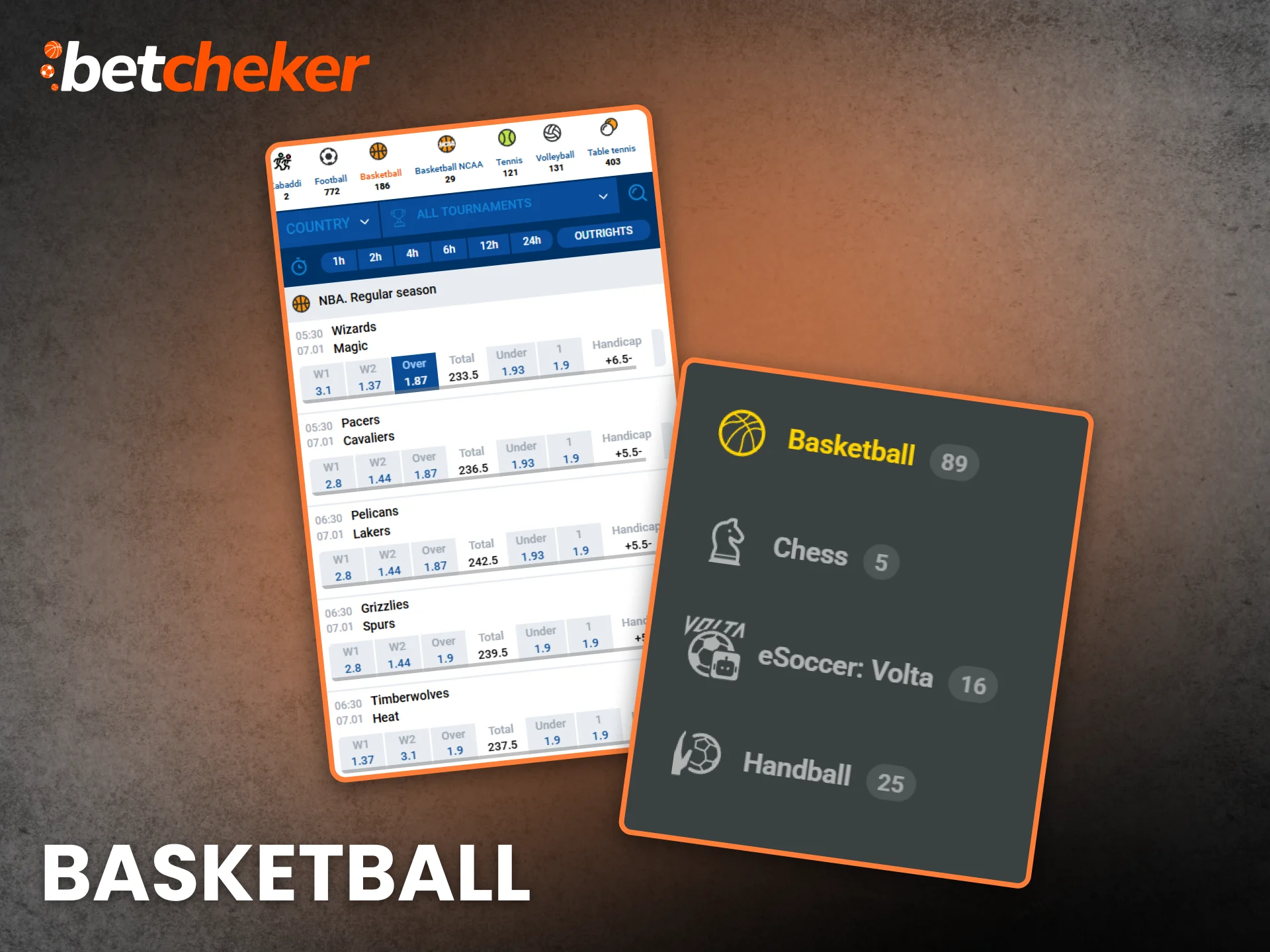 Enjoy basketball betting and win on the mobile apps.