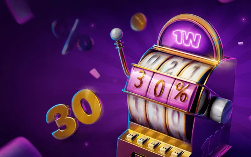 Receive cashback up to 30 percent on 1win app offers.