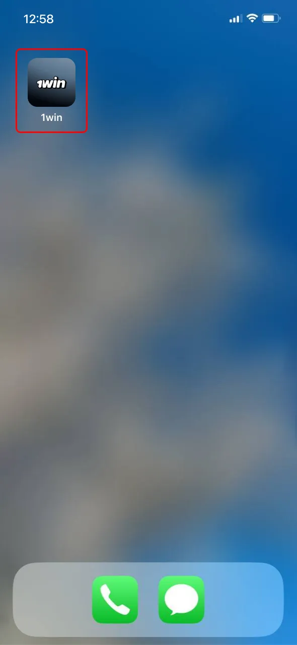 Launch 1win app on iOS and start exploring betting options.