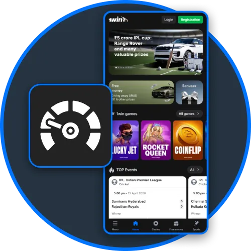 Experience fast loading speed on 1win app without delays.