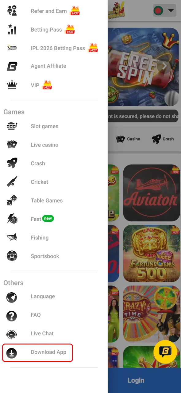 Open Babu88 app section and find installation options easily.