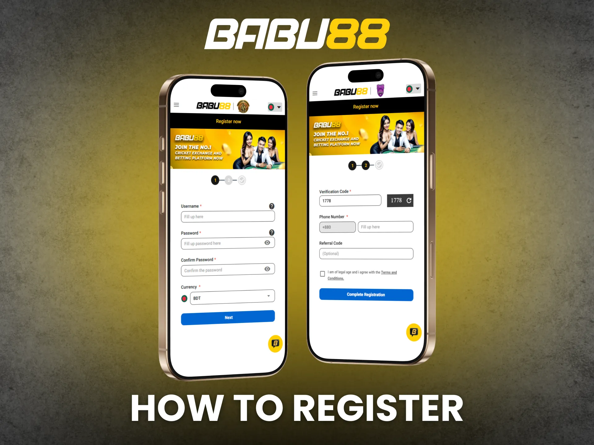 Register on Babu88 app in Bangladesh and unlock full access.