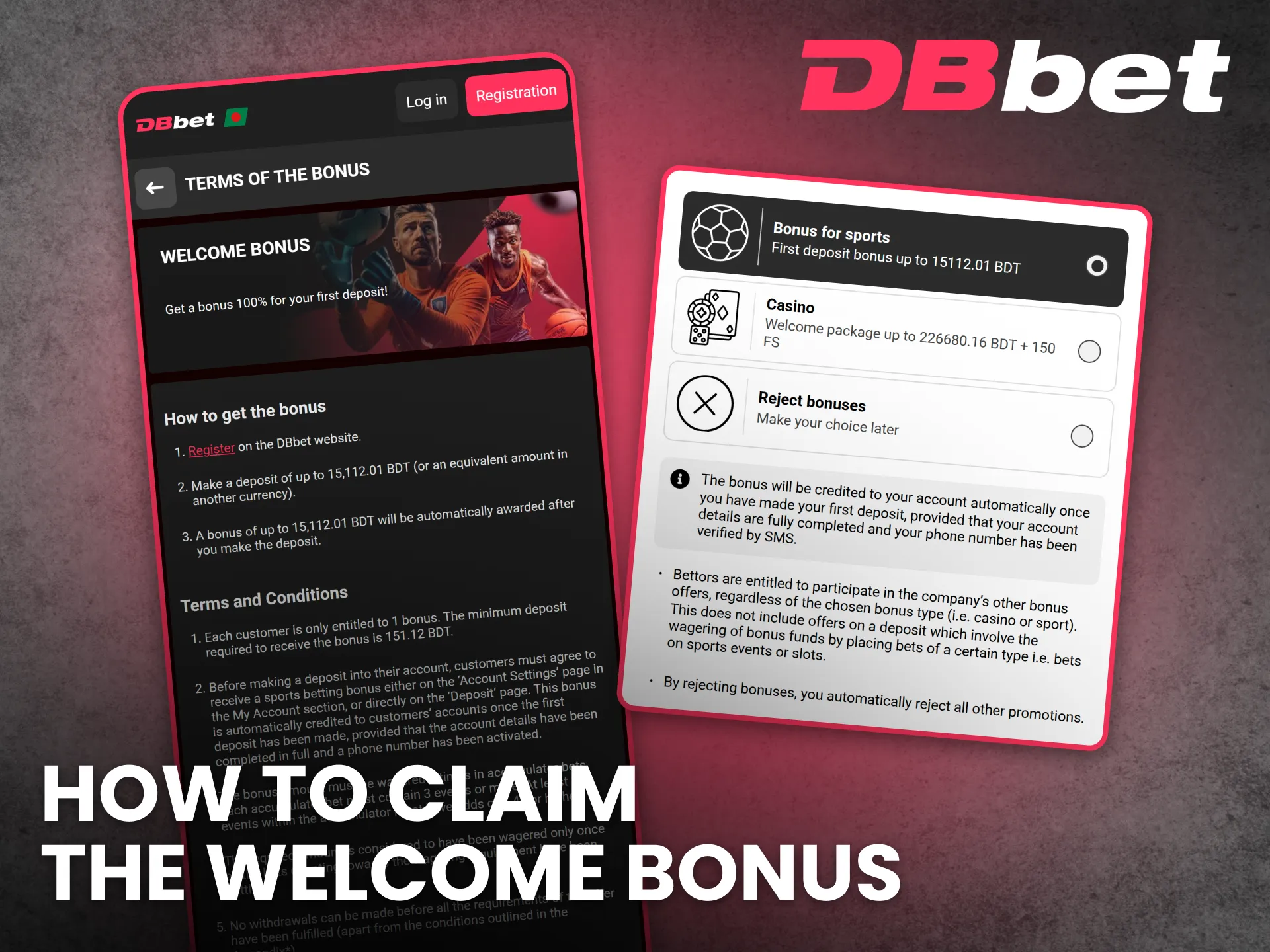 Follow Dbbet app instructions to receive your welcome reward easily.