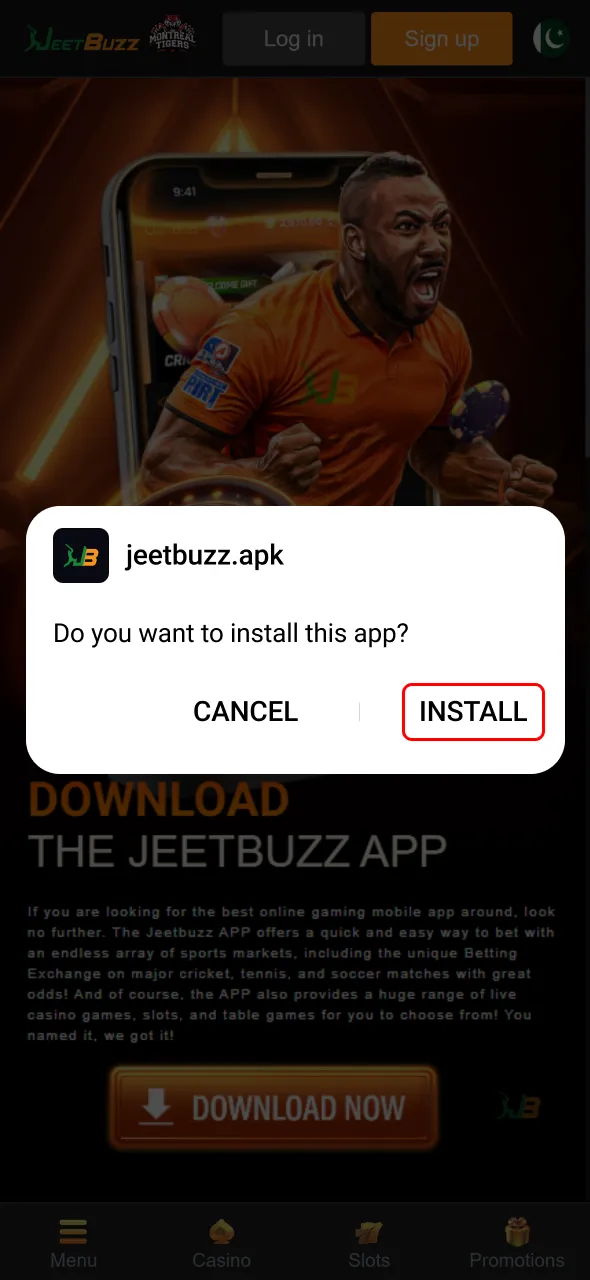 Install Jeetbuzz app on Android and enjoy smooth gaming experience.