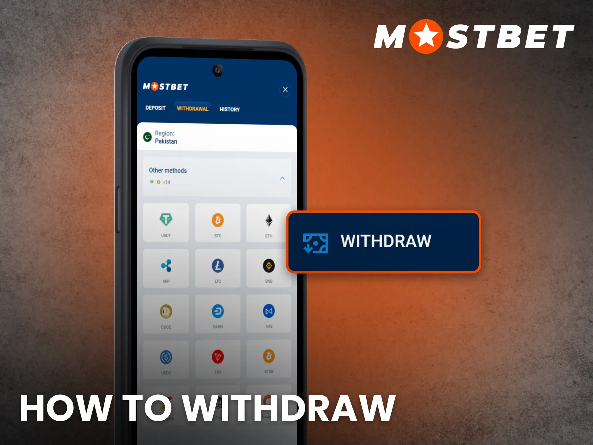 Request withdrawal on Mostbet app and receive your winnings securely.