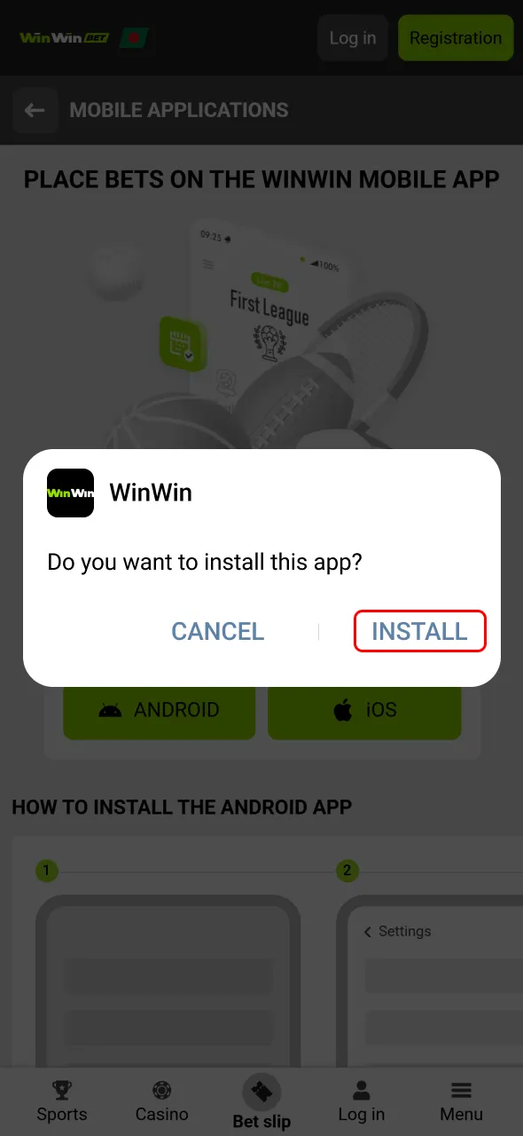 Install WinWin app on Android and enjoy smooth performance.