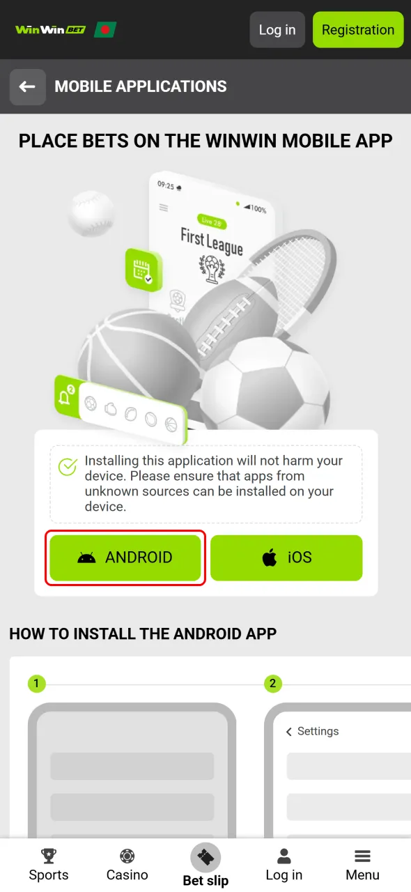 Tap WinWin app download and get started within seconds.