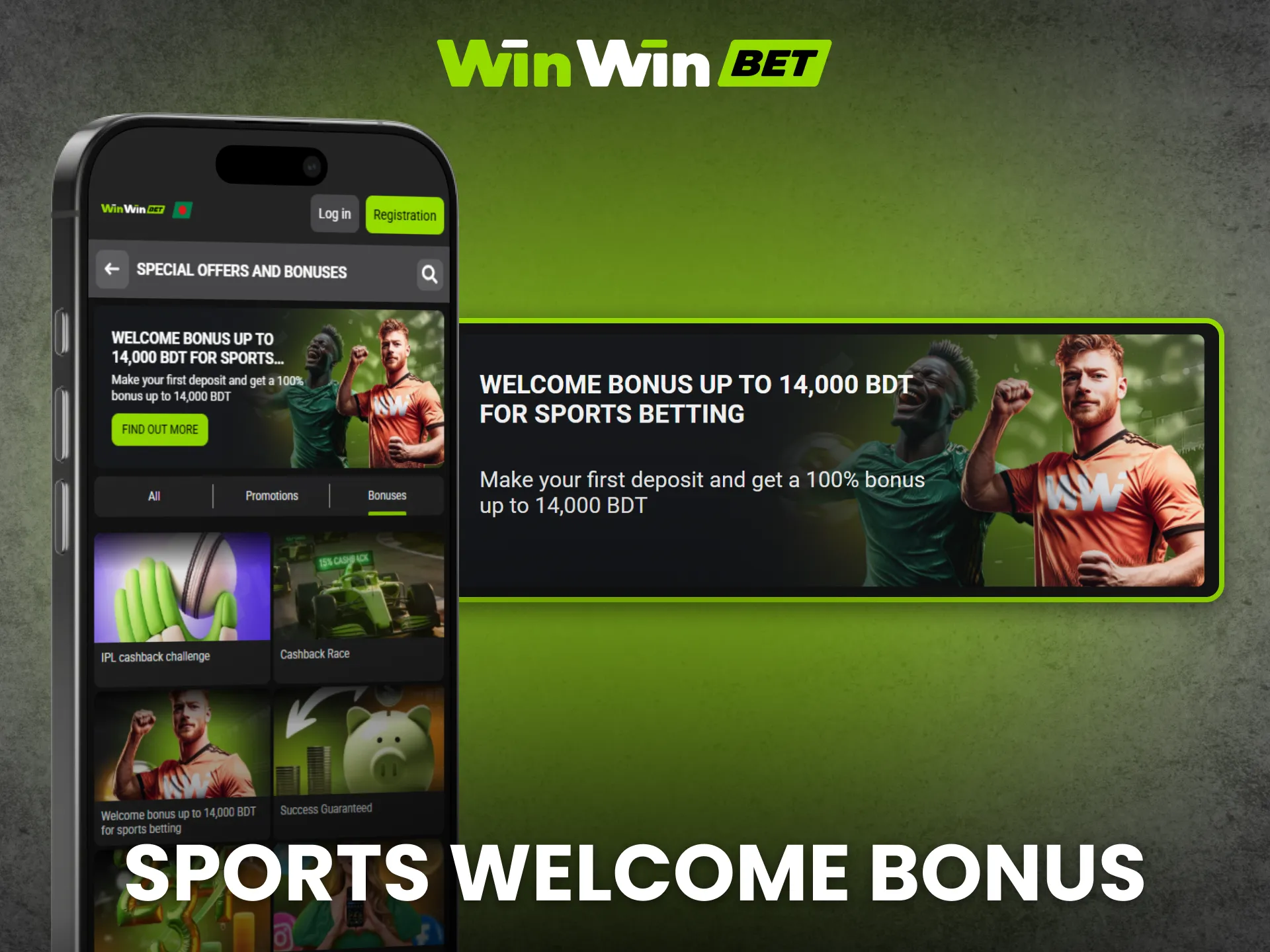 Activate WinWin sports welcome bonus on app and start betting.