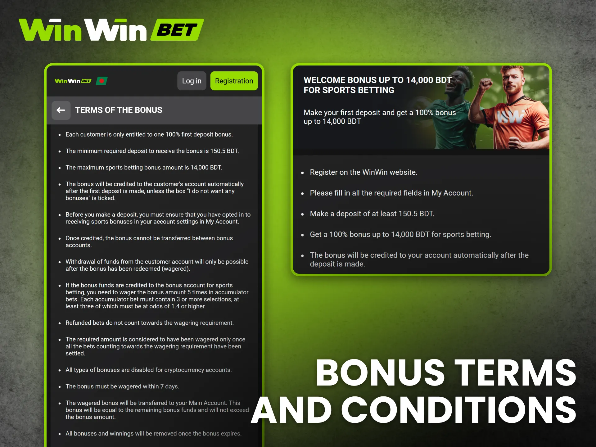 Read WinWin app bonus terms and conditions before using offers.