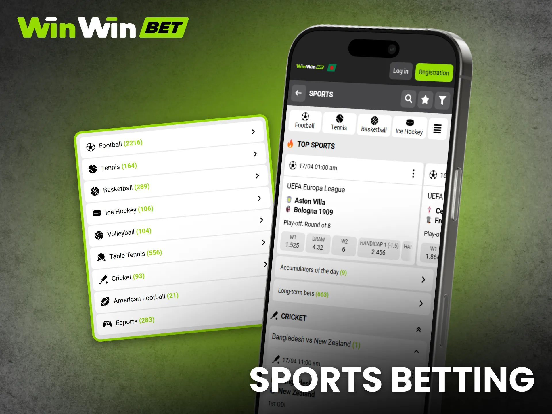 Place sports betting wagers on WinWin app and win big.