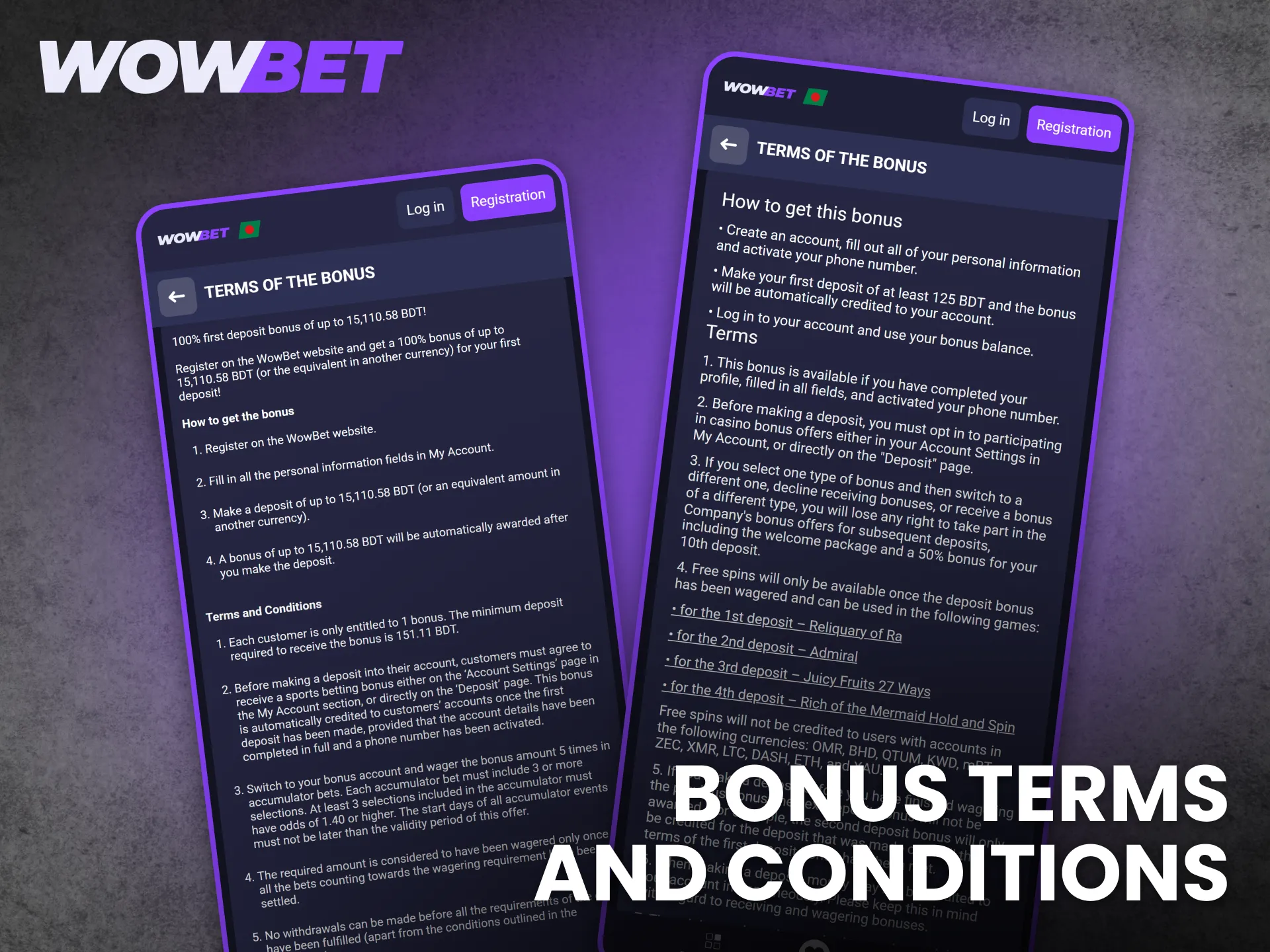 Review Wowbet app bonus terms and conditions before activating offers.